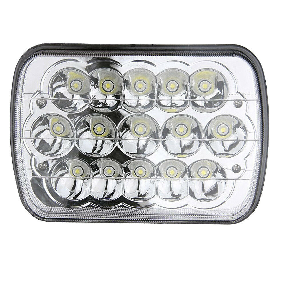 Auto Car 15 LEDs Bulb Light H4 Sealed High/Low Beam Headlamp Headlight Aluminum