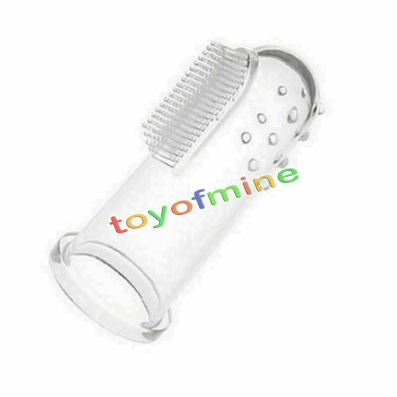 4x Soft Finger Toothbrush Pet Dog Oral Dental Cleaning Teeth Care Hygiene Brush