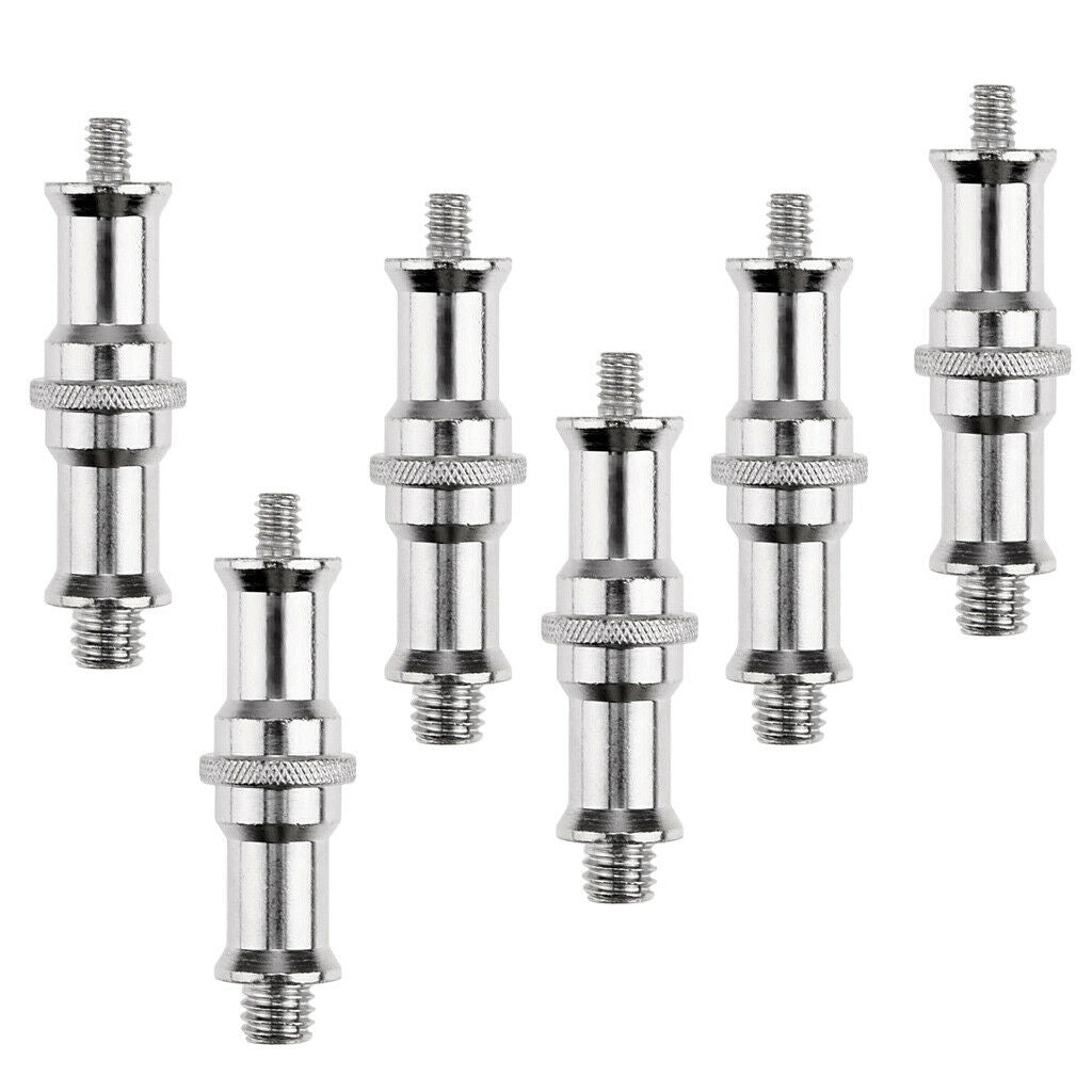 6pcs 1/4" to 3/8" Convertor Threaded Screw Adapter Spigot Stud Light Stand