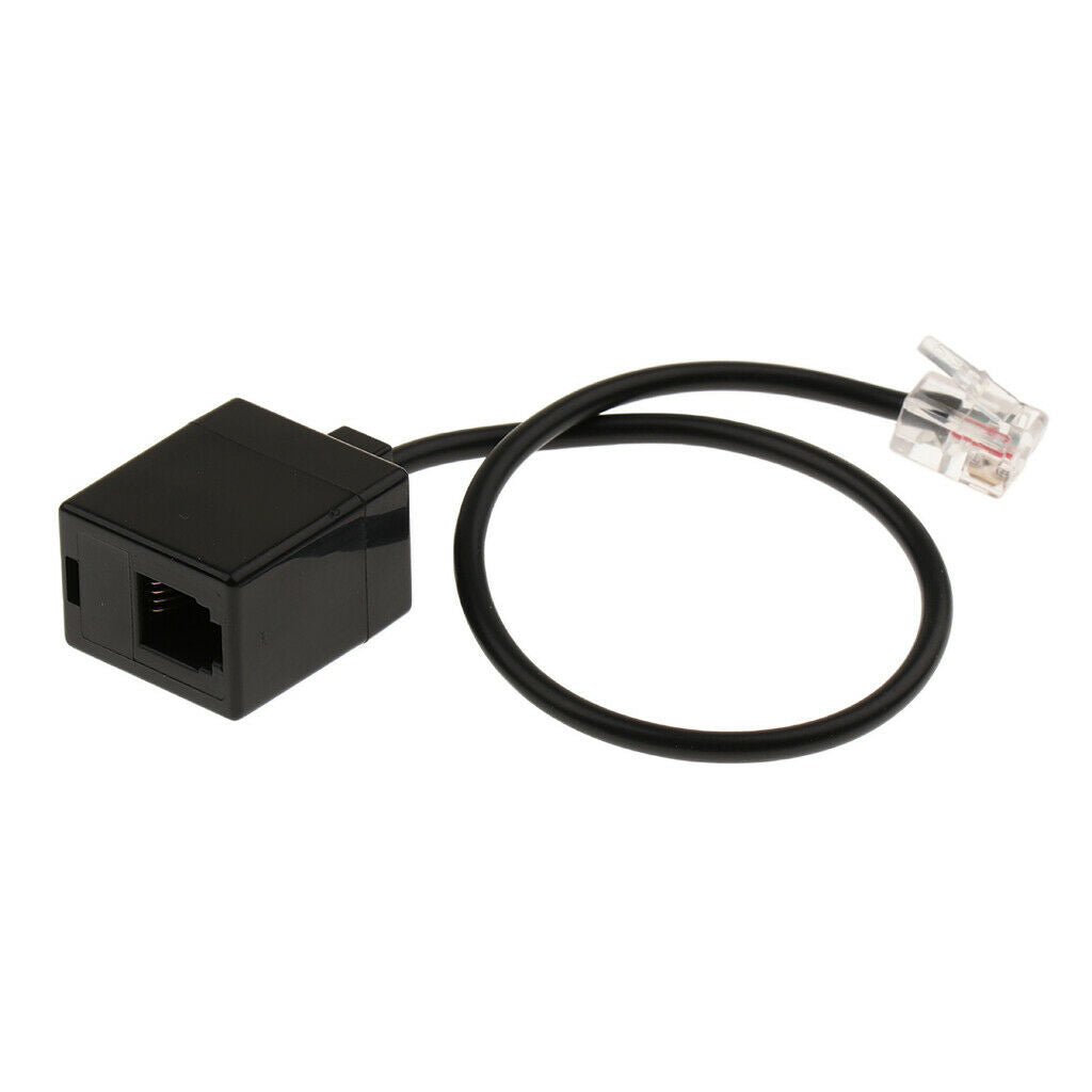RJ9 4P4C Male Plug to RJ9 Modular Female Connector Handset Adapter Splitter