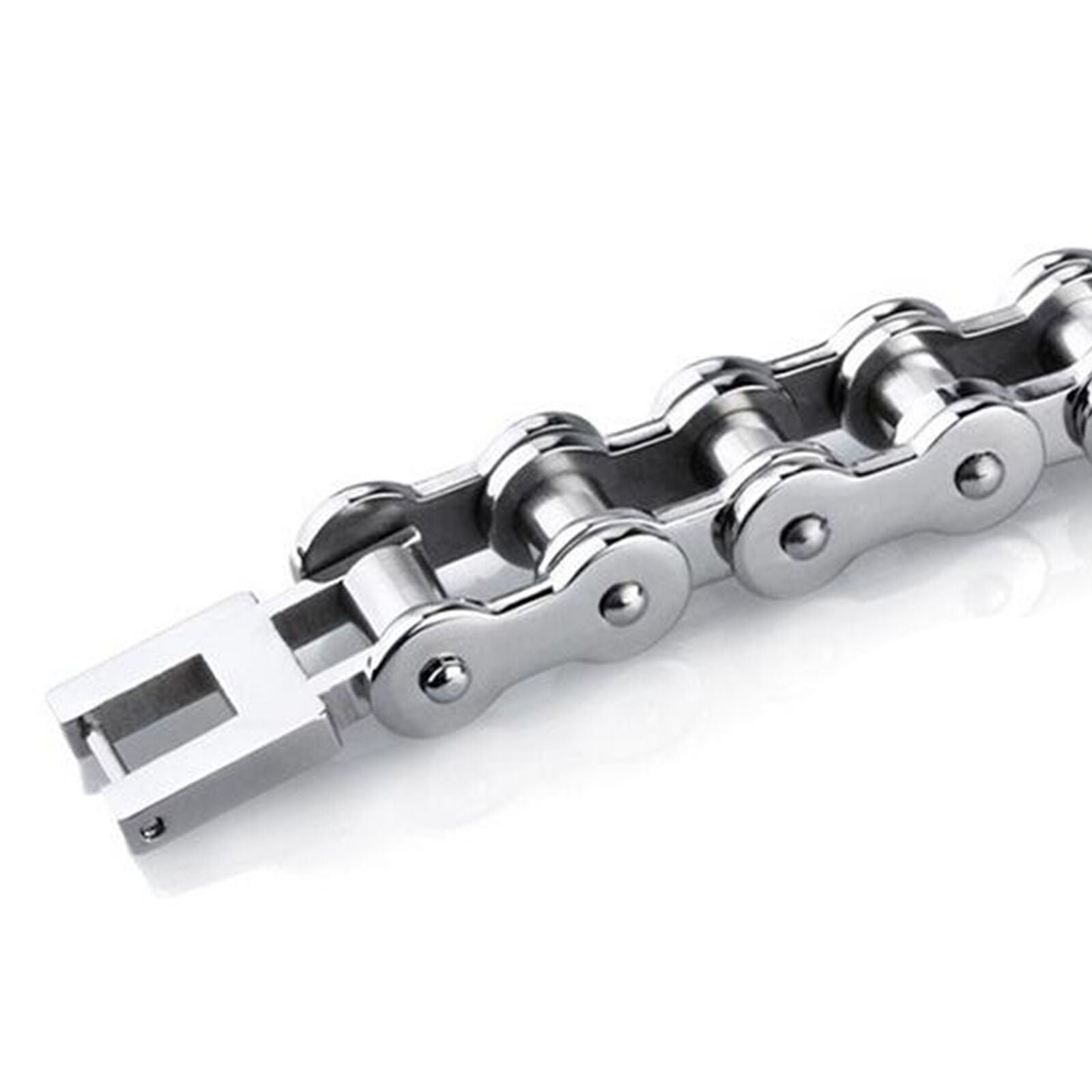 Heavy Duty Men Biker Motorcycle 316L Stainless Steel Chain Bracelet Bangle