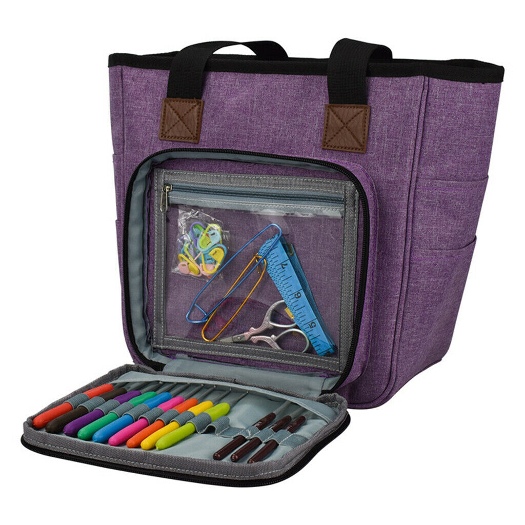 Knitting Bag Yarn Storage, Travel Yarn Bag Organizer for Yarn Ball, Unfinished