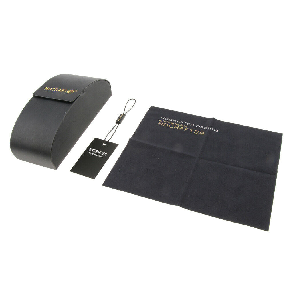 Black Eyeglasses Glasses Protector Hard Case Sunglasses Storage Box + Cloth