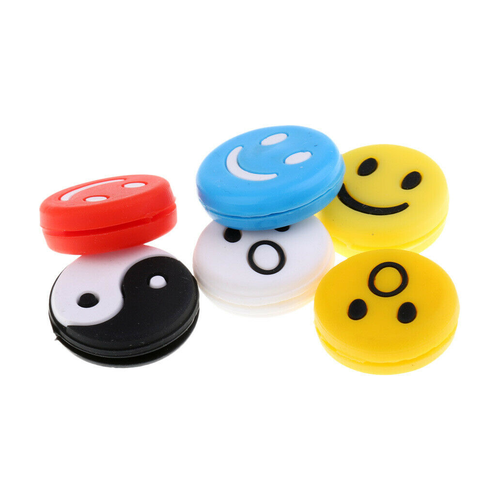 11 Pieces/Pack Mix Expression and National Flag Pattern Tennis Racquet Vibration