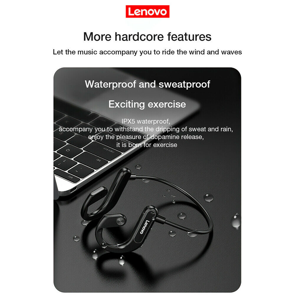 Lenovo X3 Wireless Bluetooth Headset Bone Conduction Noise Reduction Sports Mic