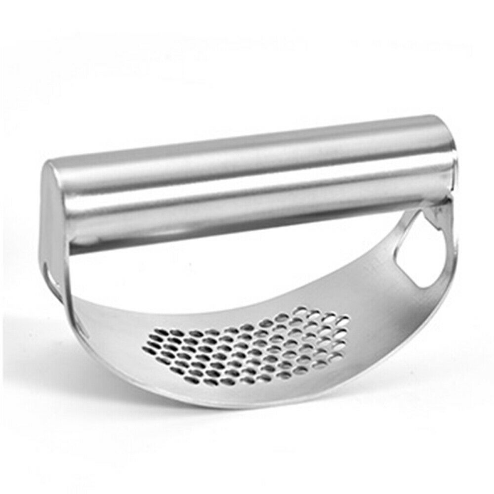 2in 1 Garlic Press Chopper Grinding Multi-function Bottle Opener Stainless Steel