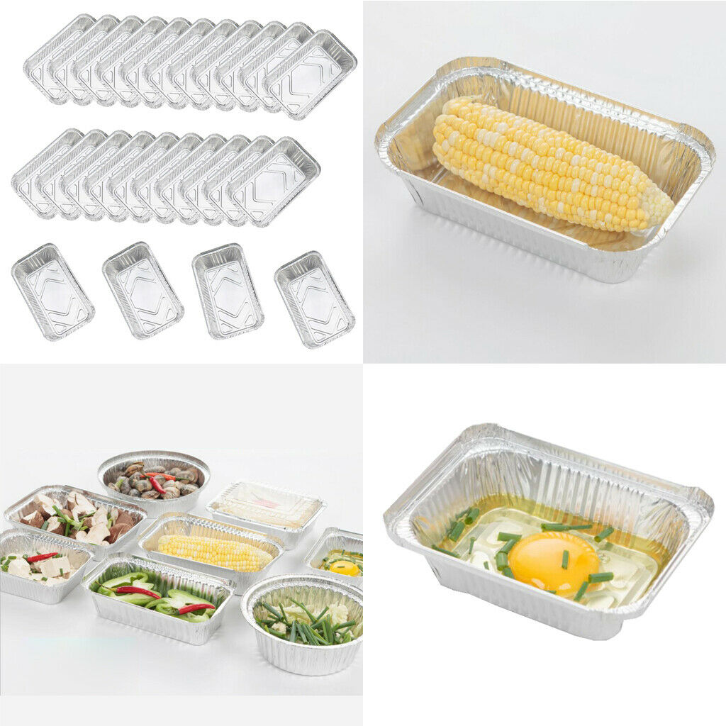 2200ml & 850ml Aluminum Foil Grill Drip Pans Grease Pans for BBQ Cooking