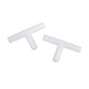 2 pcs 10mm Plastic Equal Tee Connector Barbed Pipe Fitting Air Water Hose Joiner