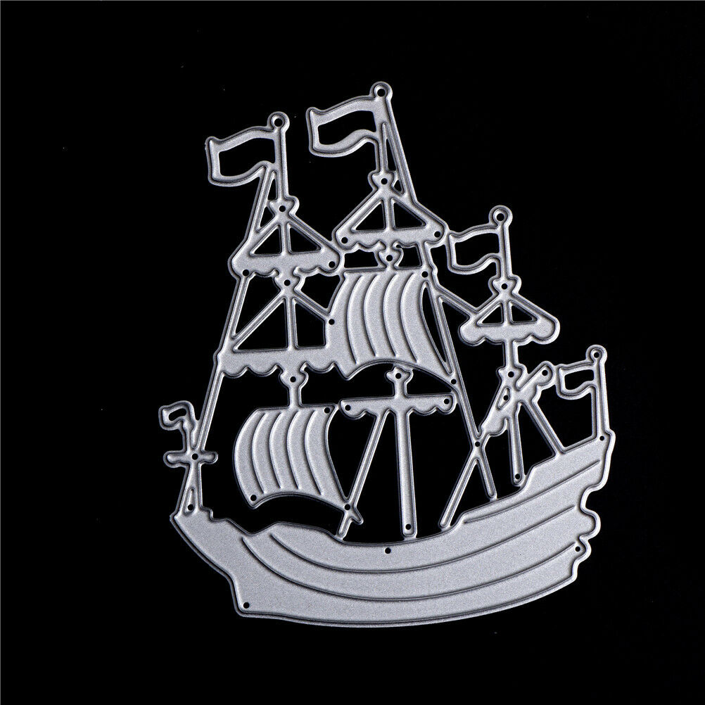Beautiful Sailing Boat  Metal Cutting Dies Stencils For Scrapbook Paper Ca.l8