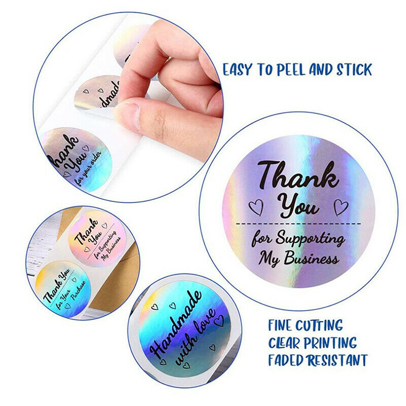 500*Thank You for My Small Business Stickers Paper Thank You Label StickerB FT