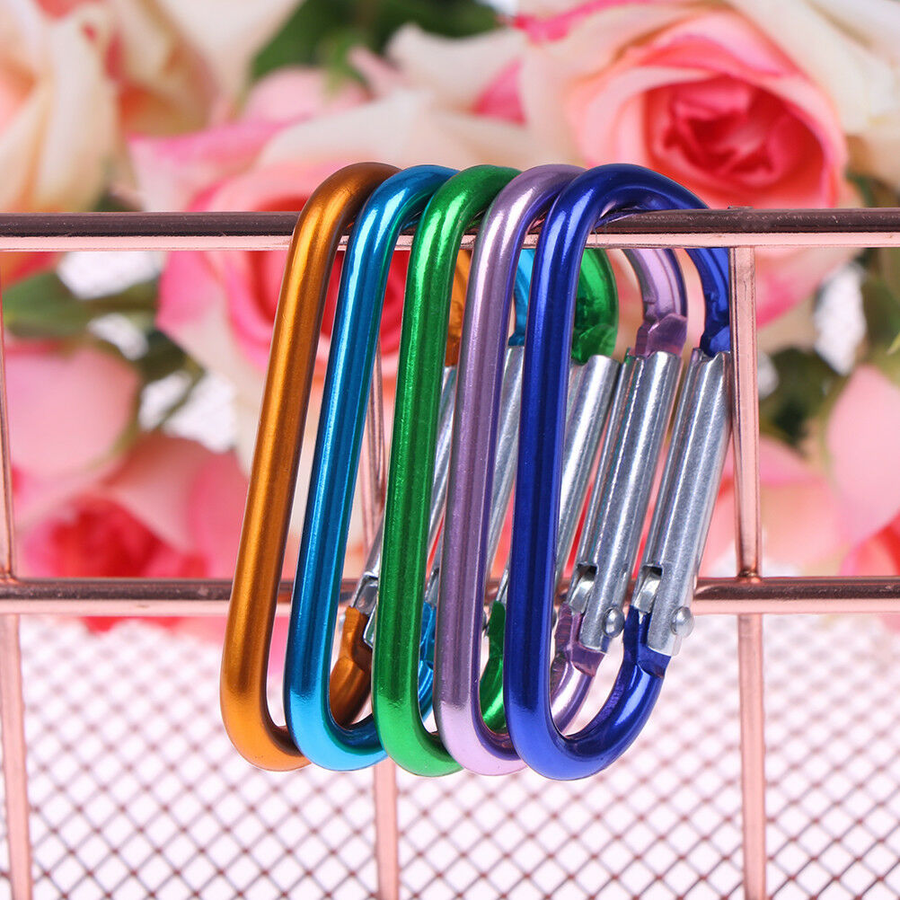 5X aluminum carabiner D-ring key chain clip snap hook-karabiner camping ke.l8