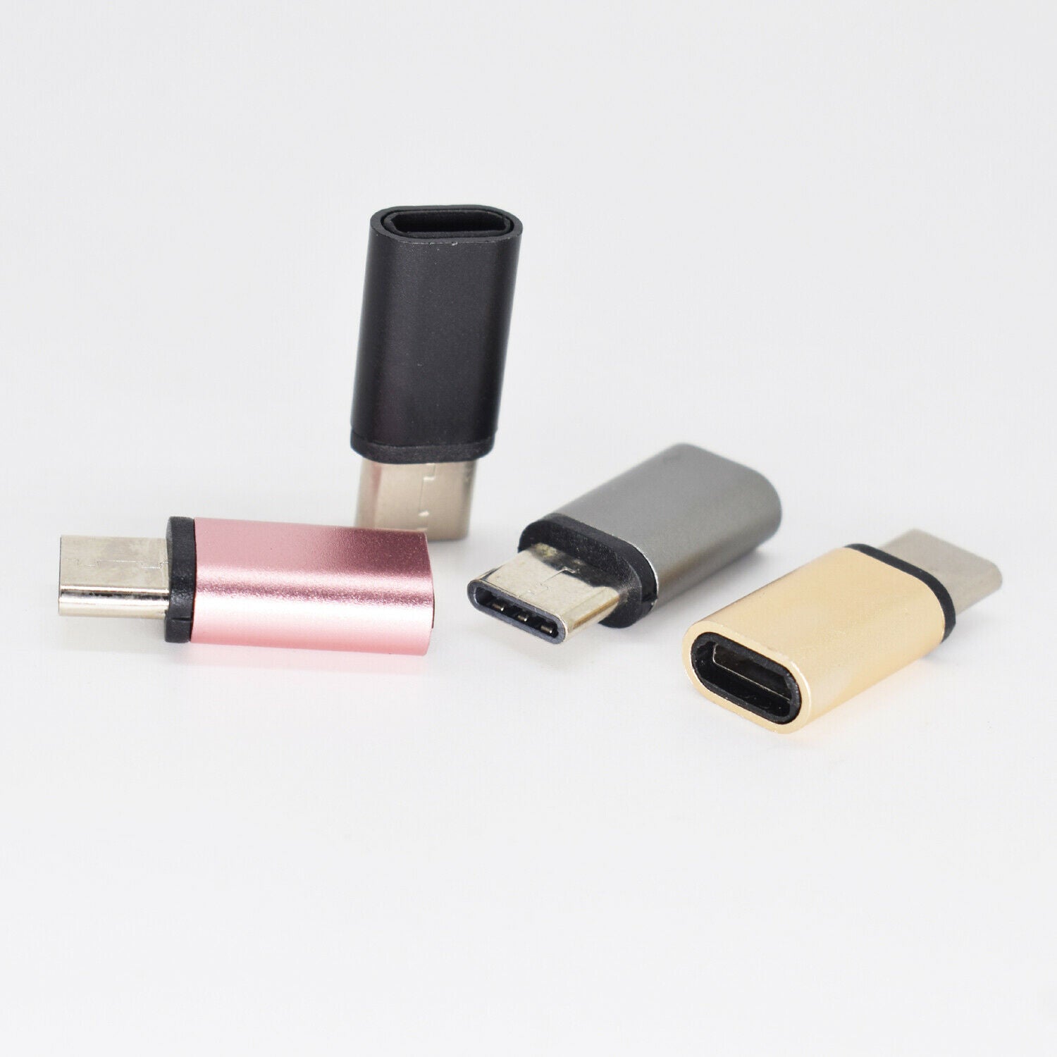 50pcs Type-C USB-C Male To Micro-B USB Female Aluminum Converter Charger Adapter