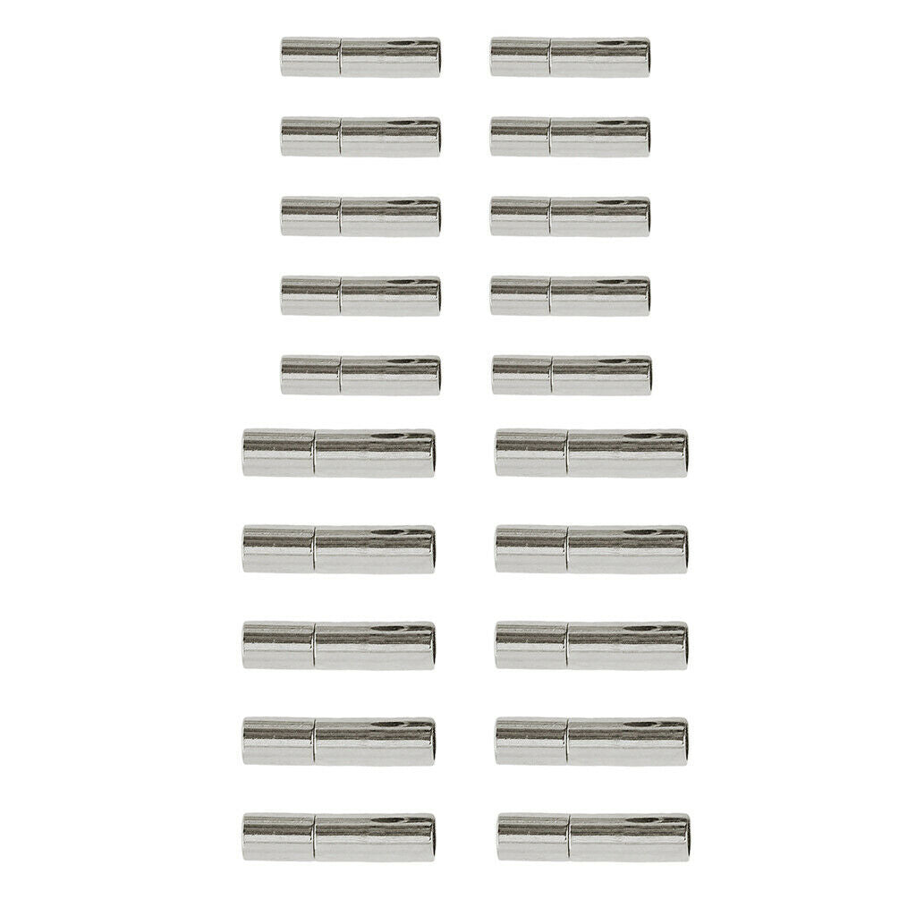 20 sets of 2mm 3mm leather Kumihimo adhesive magnetic clasp
