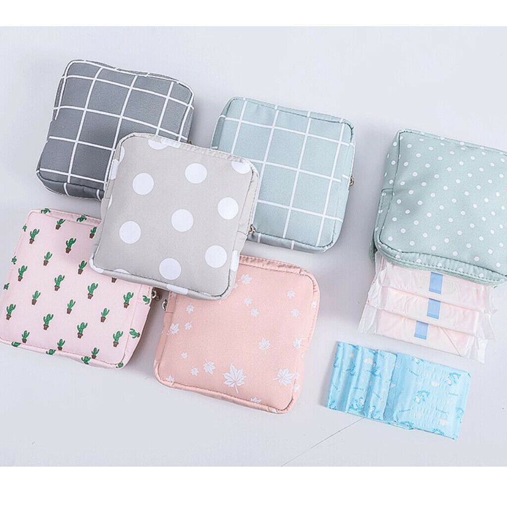 2pc Sanitary Napkins  Zipper Tampons Collecting Bags Pouch Organizer
