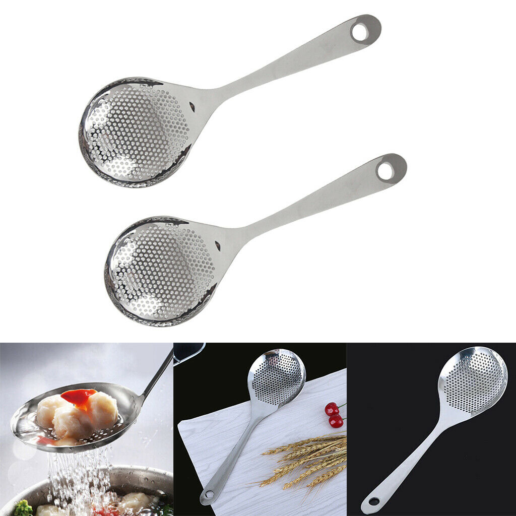 2 X Thicken Stainless Steel Griddle Strainer