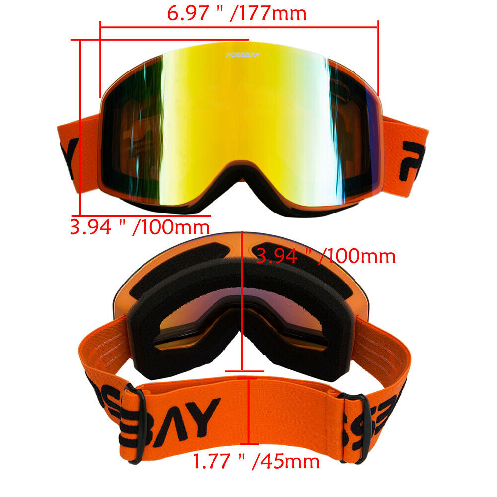 Adults Ski Goggles Winter Outdoor Sports Anti-UV Snow Sports Eyes Protection