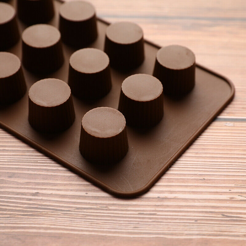 15Cavity Chocolate Candy Mold Silicone Baking Mould for Snack Size Peanut.l8