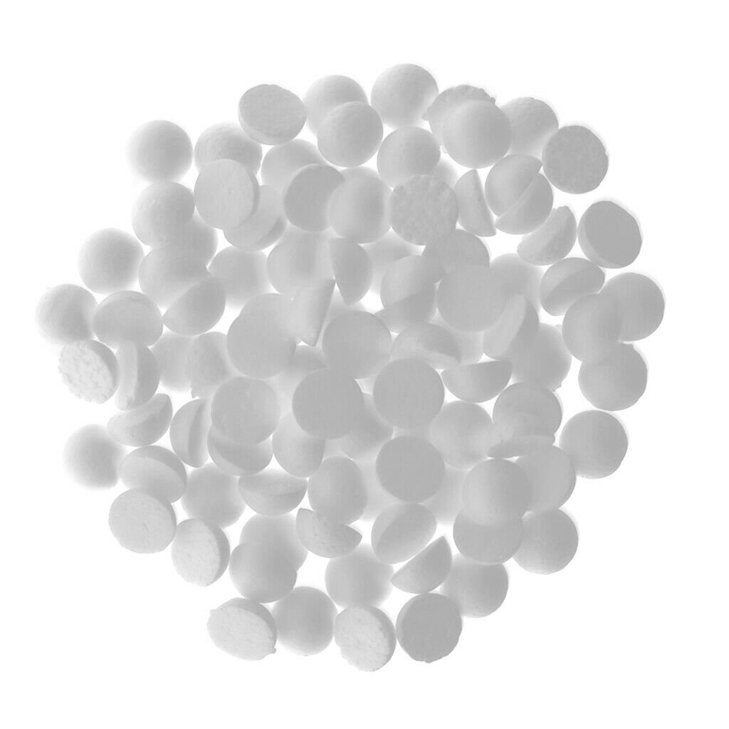 100x White Modelling Craft Polystyrene Foam Balls Sphere Hemisphere Lot 20mm