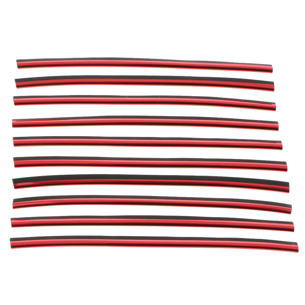 20pcs/set Car Chrome Air Conditioner Outlet Vent Trim Grille Strip Red+Blue