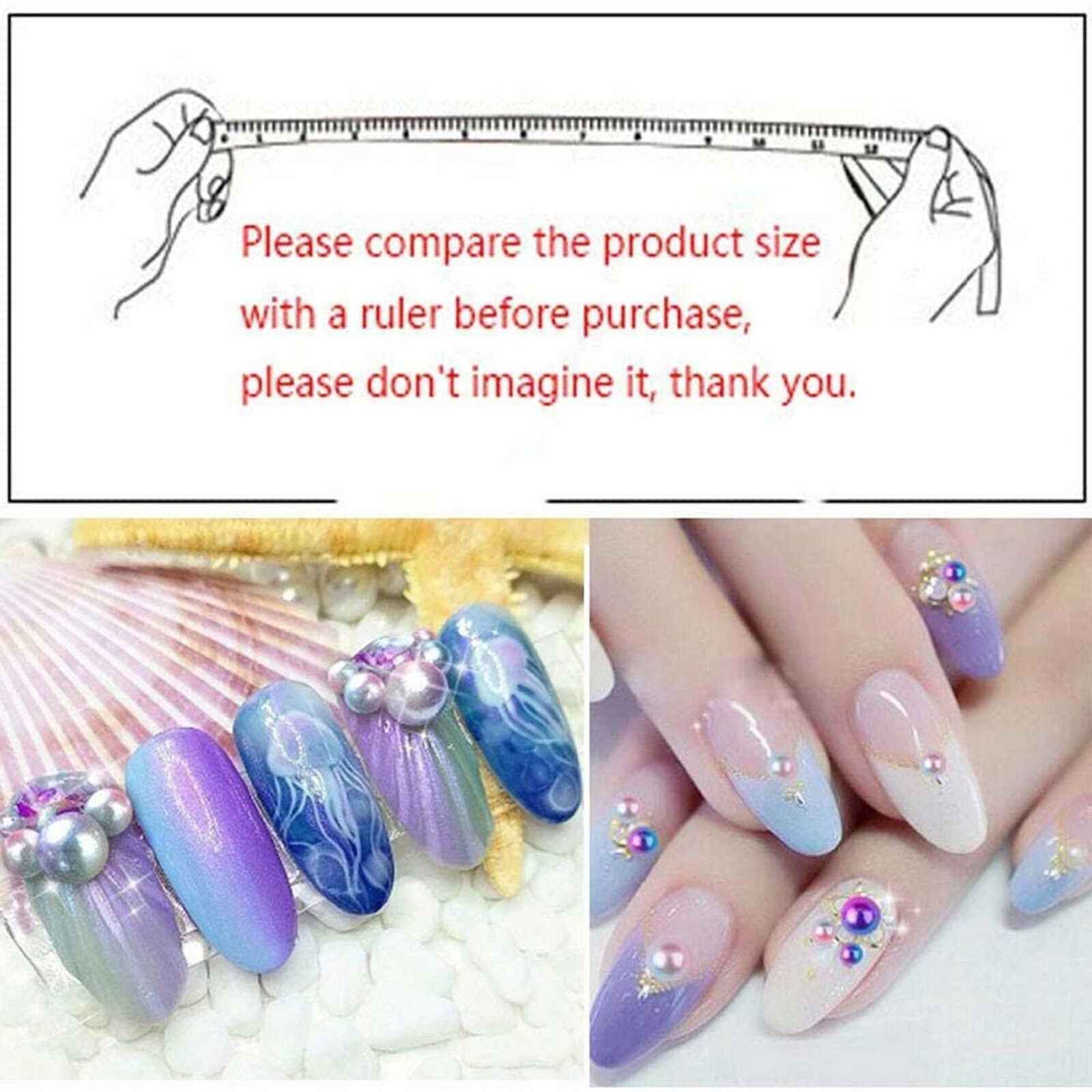 Imitation Beads Non Holes DIY Jewelry Making Phone Findings Supplies Mixed