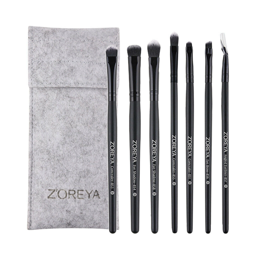 7 Pcs Professional Eyeshadow Blending Pencil Eye Brushes Set Makeup Tool