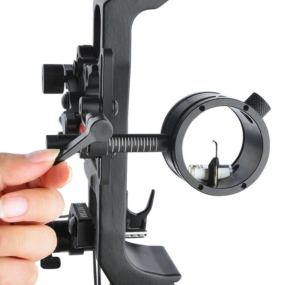 Single Pin Compound Bow Sight 1 Pin 0.019" Adjustable Archery Hunting Shooting