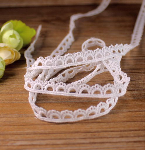 5 yard Arch bridge type Cotton Lace Trim Wedding Bridal Ribbon Sewing Craft 10mm