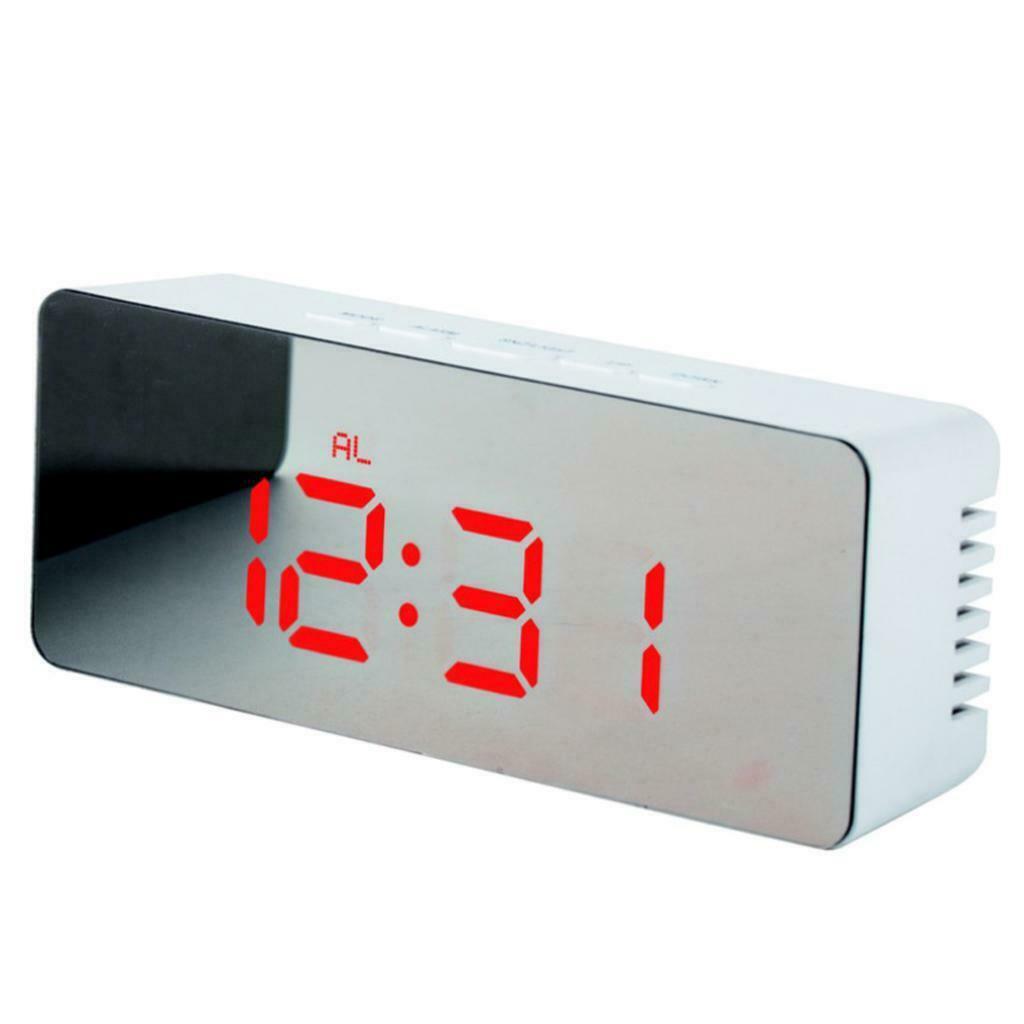 Set of 2 Digital Alarm Clock Bedside LED Temperature Display Night Mode