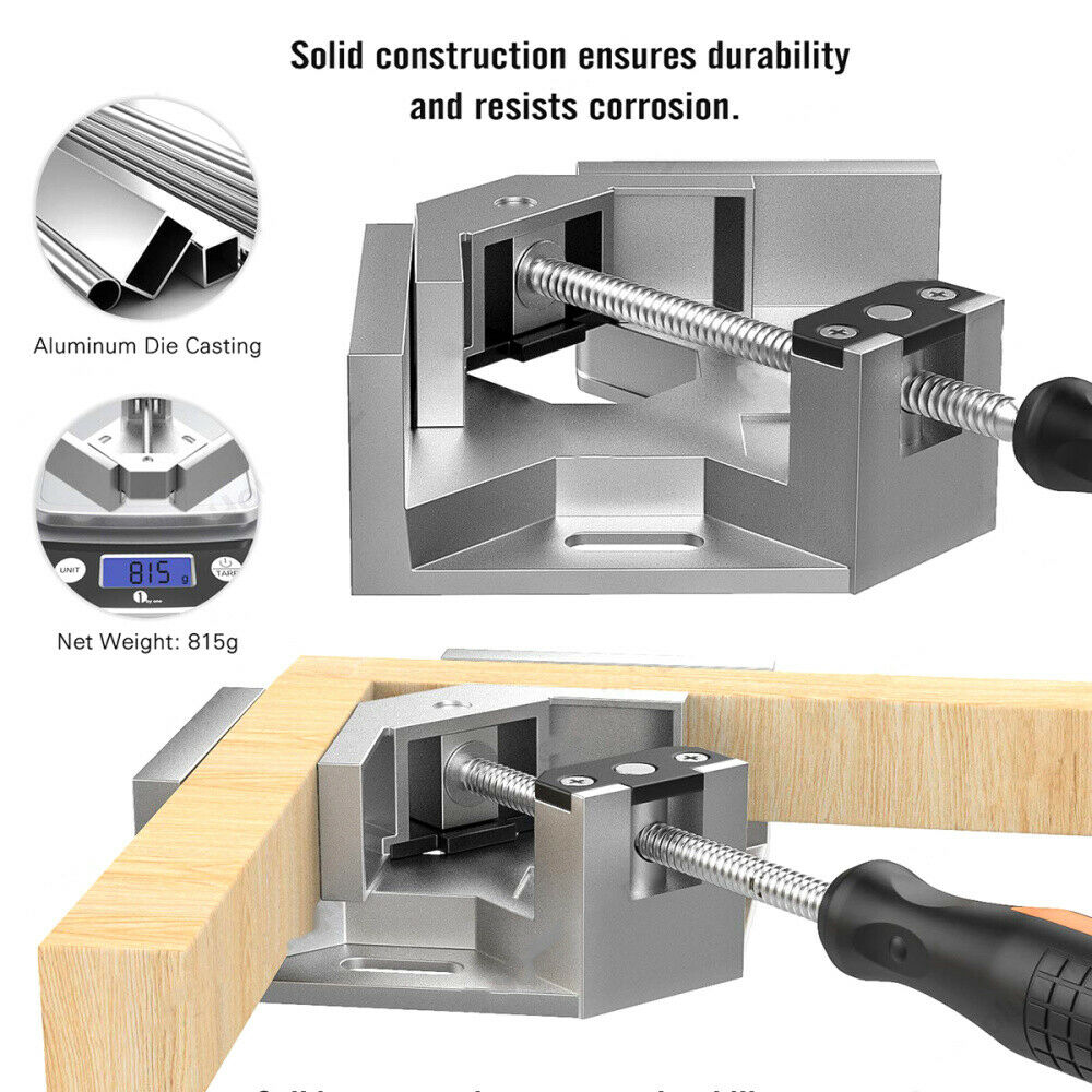 90 Degree Corner Right Angle Clamp Woodworking Vice Wood Metal Welding Gusset