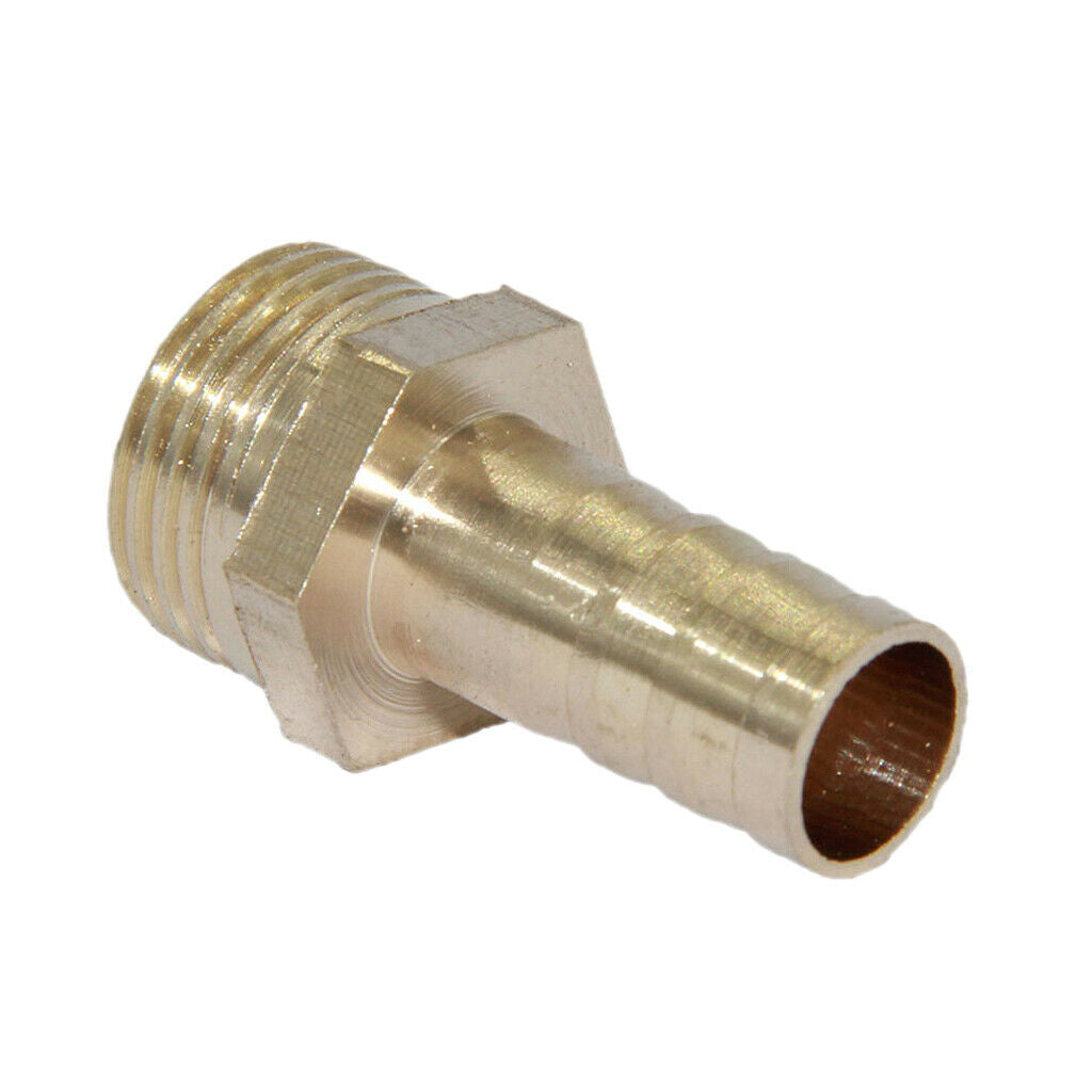 3/8 Bsp to 10mm Brass 90 Degree Rubber Male Hose Hose Pipe Fitting + Connector