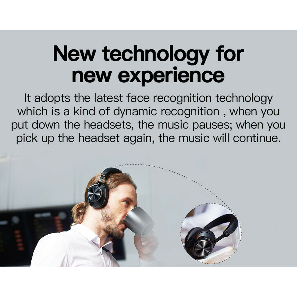 T7+ Active Noise Cancelling Wireless Bluetooth5.0 Headphones Mic TF Slot