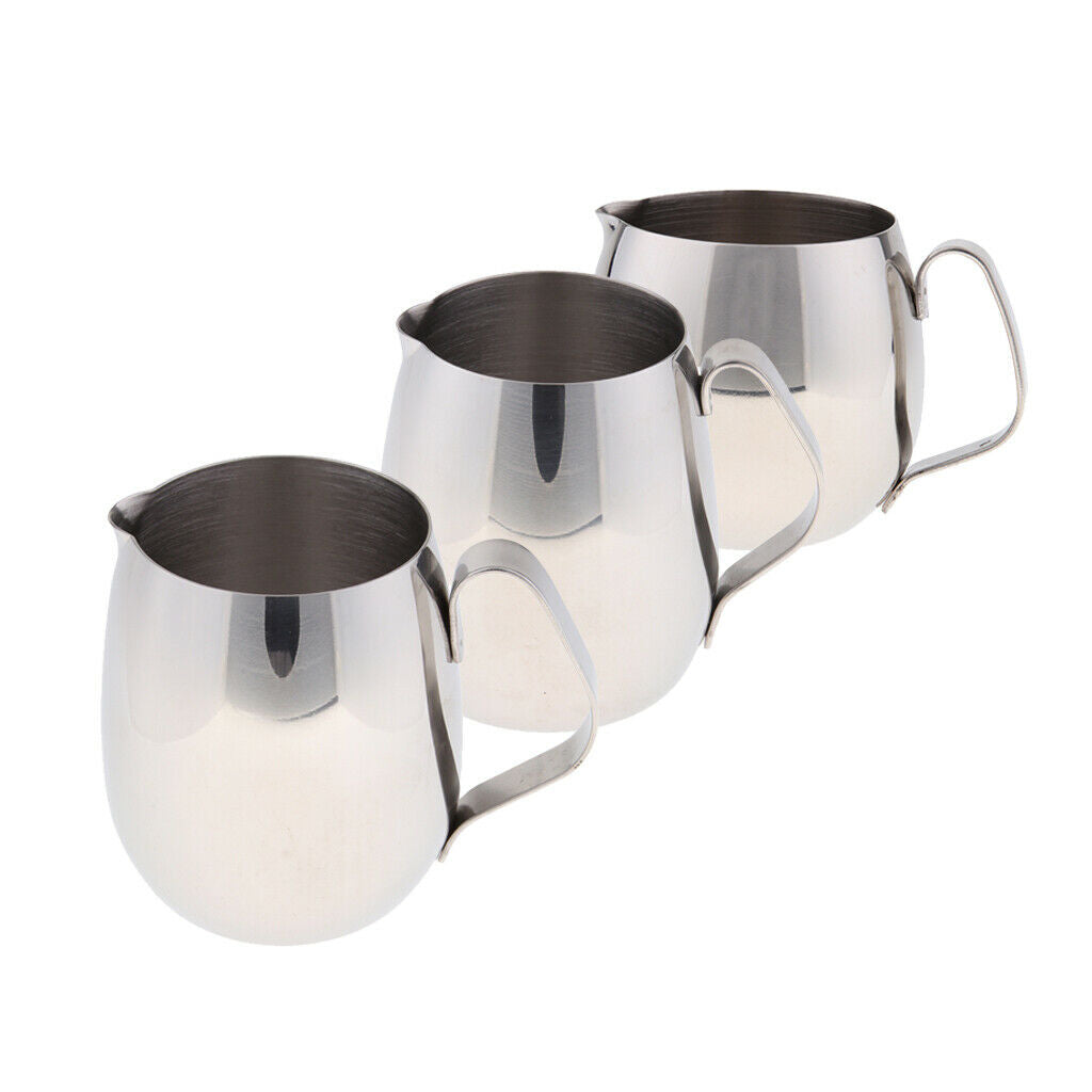 Espresso Milk Frothing Pitcher Stainless Steel Latte Art Coffee Jug 300ml