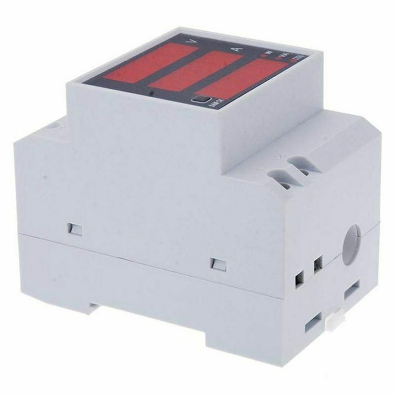 D52-2048 DIN Rail Digital Voltage Current Voltmeter Power Meter Ammeter J4Y5