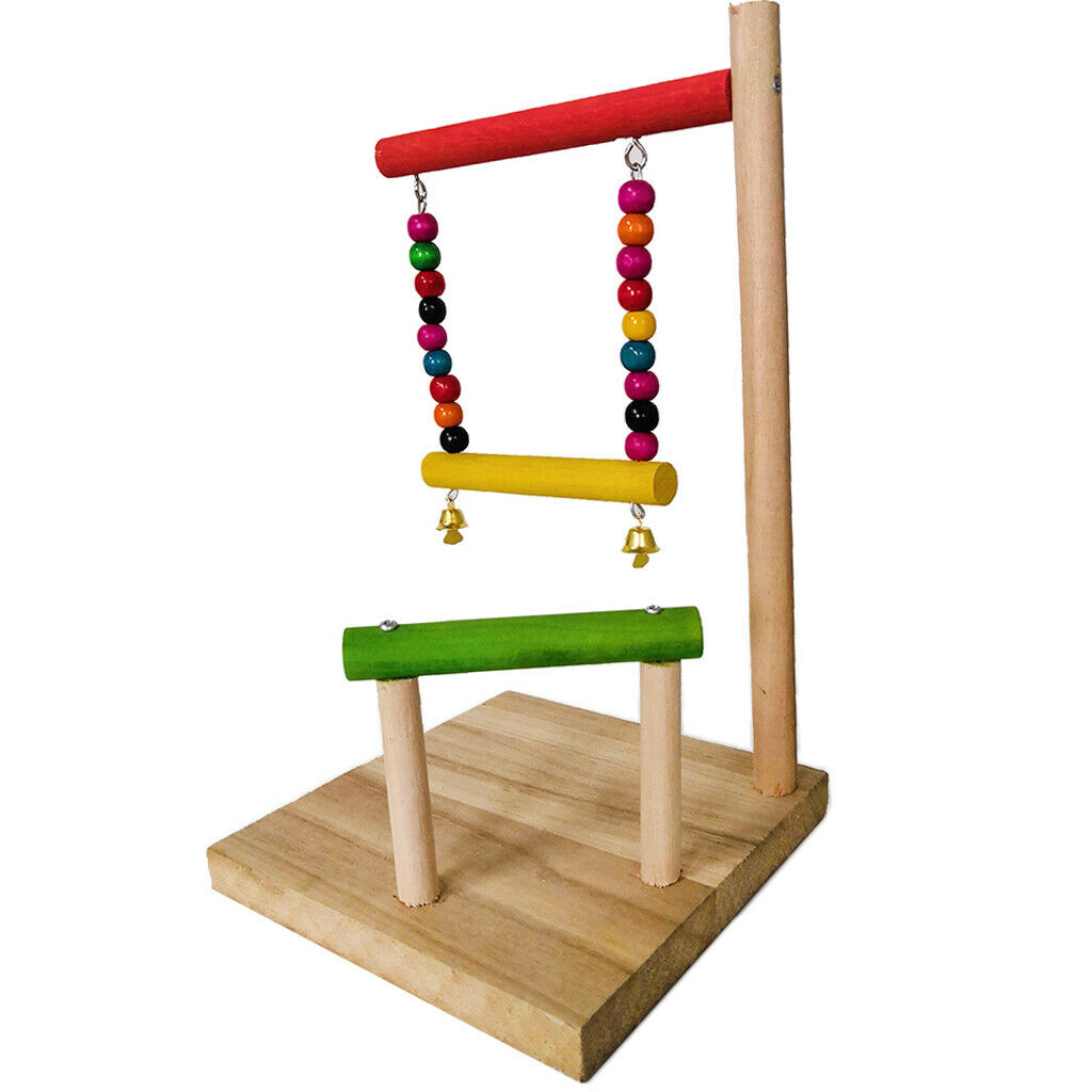 1 Bird Parrot Perch Stand Birds Chew Toys Small Parakeets Cockatiels Conures