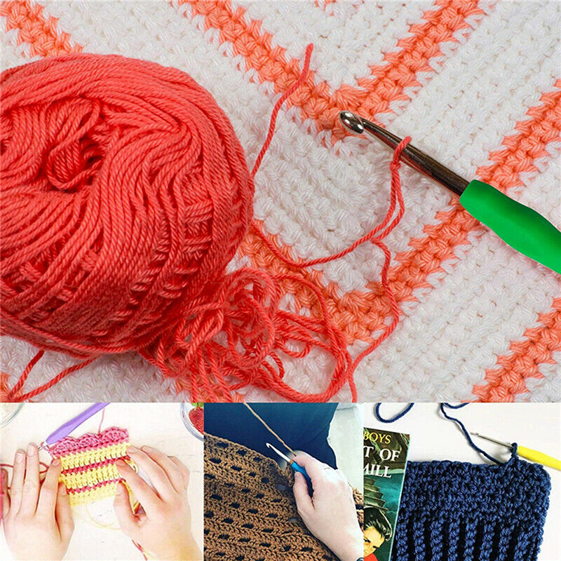 8pcs Crochet Hook Aluminum Knitting Needles Weave Craft Yarn Crochet Nee  JfJDD