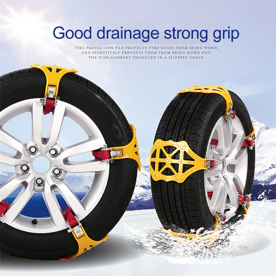4pcs Car Truck Van Snow Tire Antiskid Chains tendon Wheel Antiskid Snow Chain