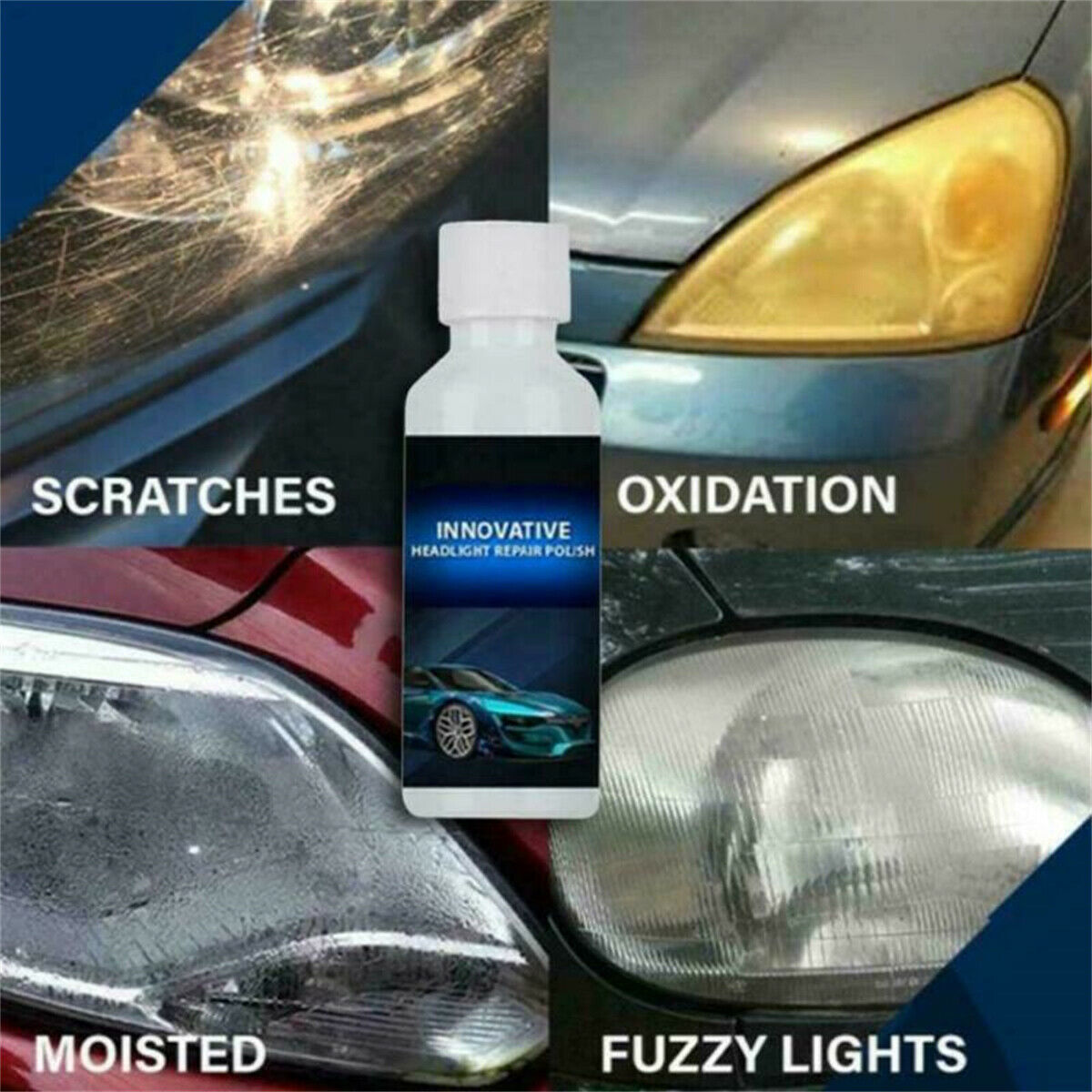Car Headlight Polish Cleaner Len Restorer Repair Liquid Cleaning Automotive Tool