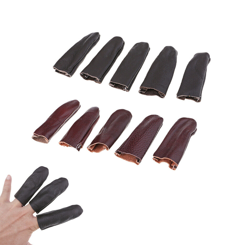 10pcs Needle Felting Leather Finger Protector Knitting Needles Point Protect