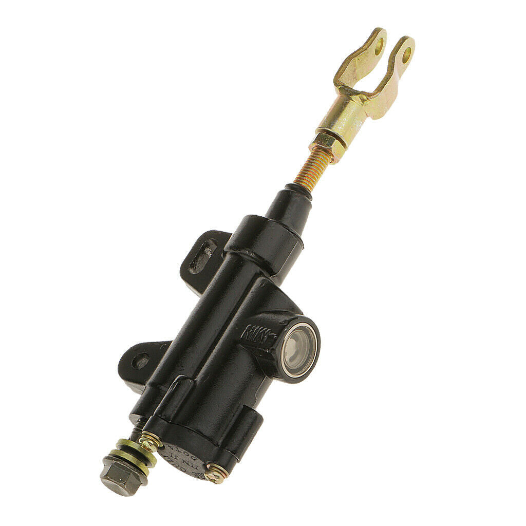 Moto Rear Foot Brake Master Cylinder Hydraulic Brake Pump Black