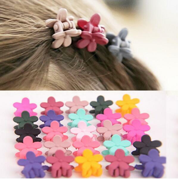 30 PCS Kids Baby Plastic Girls Hairpins Mini Claw Hair Clips Clamp Flower