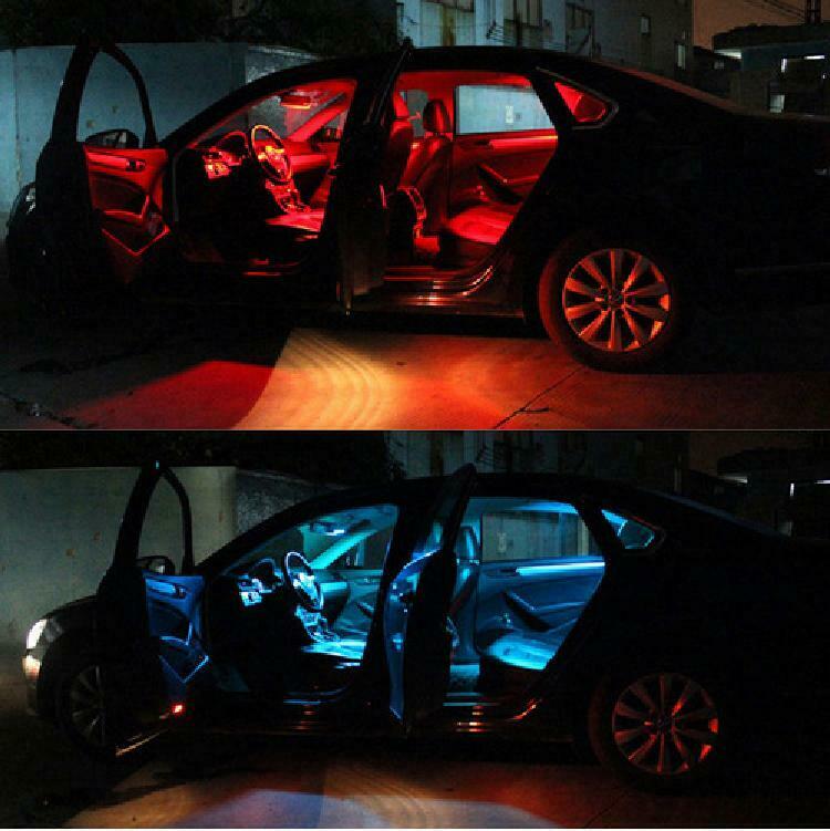 2x RGB 16 Color Remote Control T10 168 194 LED Map Dome Interior light car bulb
