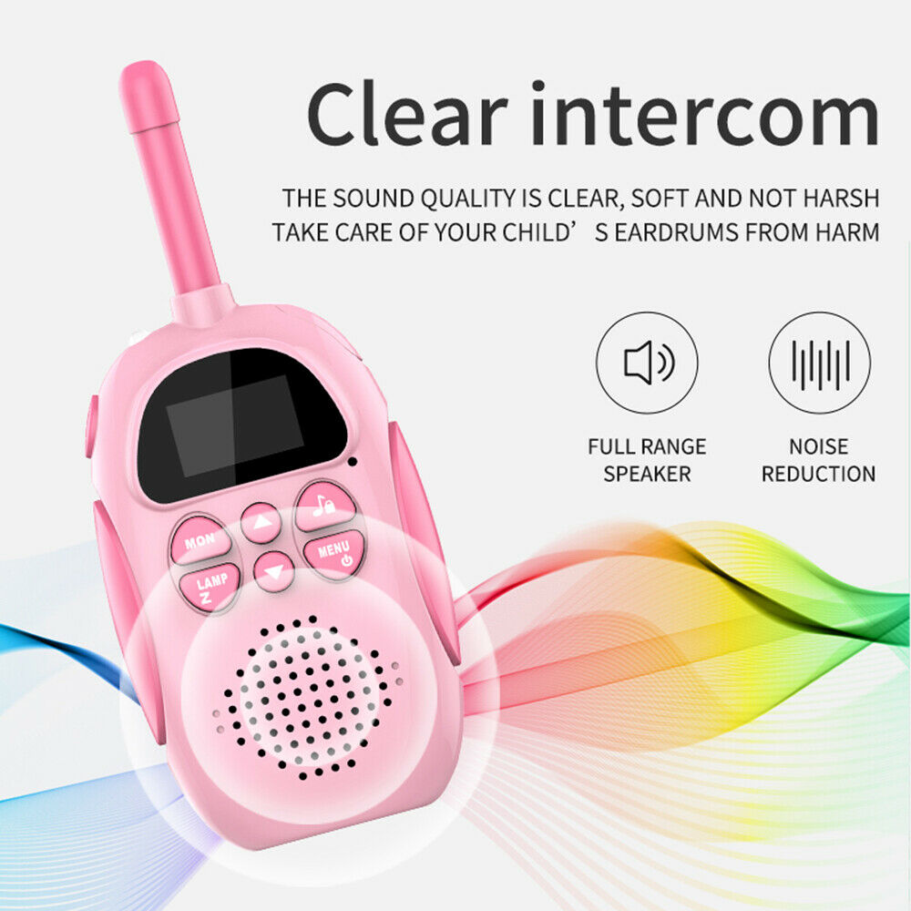 Portable Wireless Walkie Talkie Toys Children Long Range Electroni Pink (2PCS )