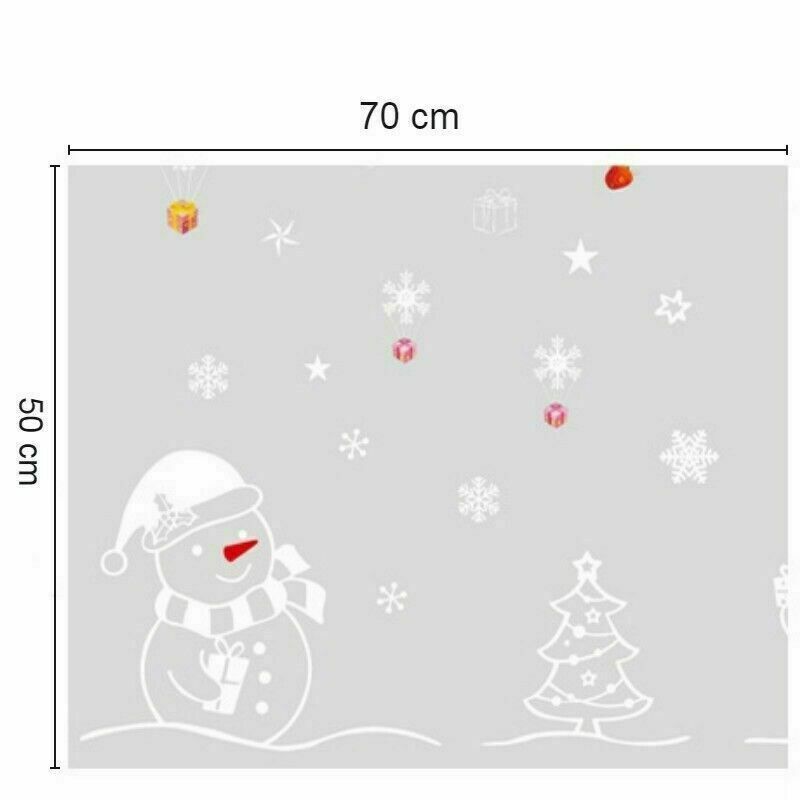 Self-adhesive Christmas Glass Stickers Snowman Wall Stickers Window Decor NR9