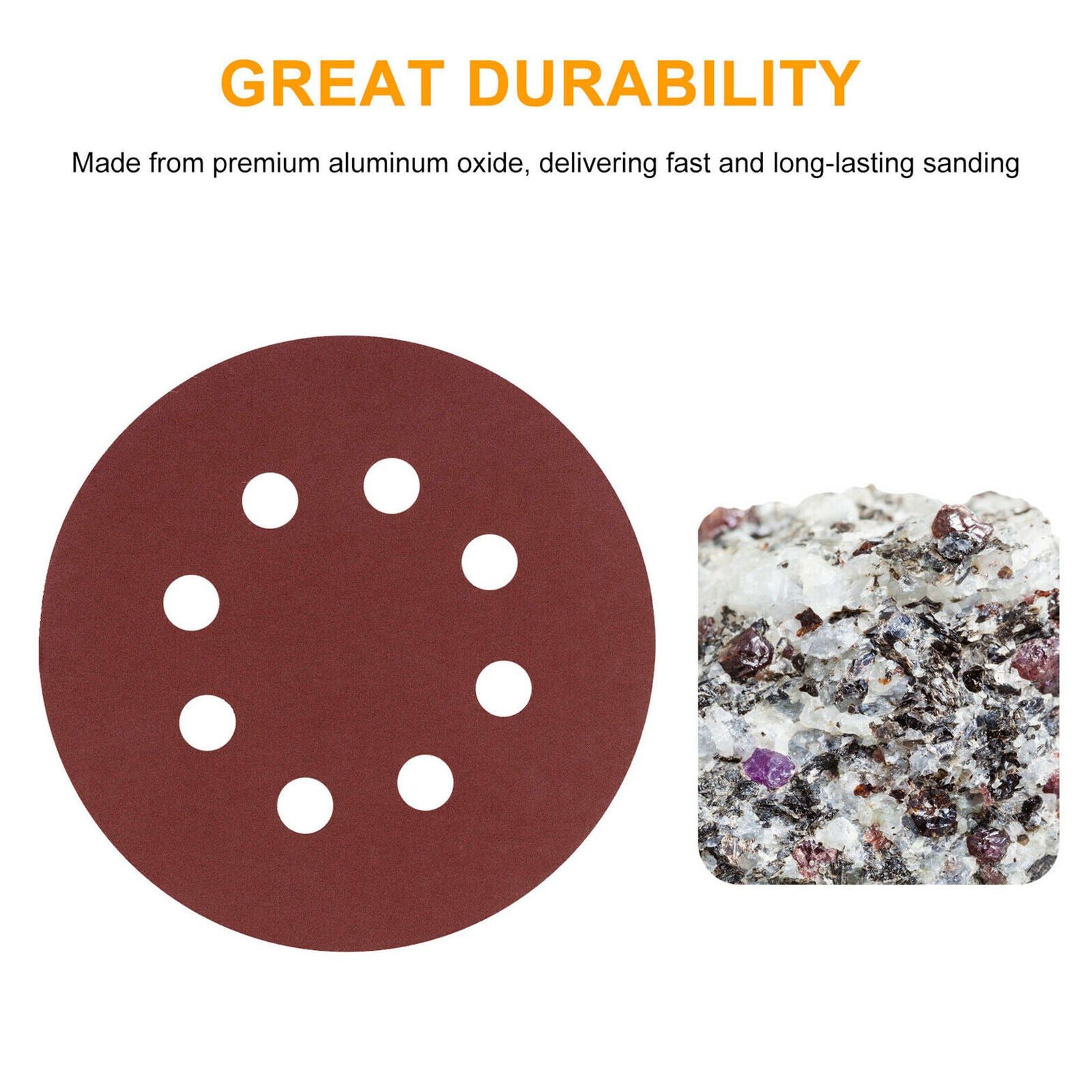 50Pcs/Set 5inch Grit 800 1000 1500 2000 3000 Sanding Discs Sandpaper Hook + Loop