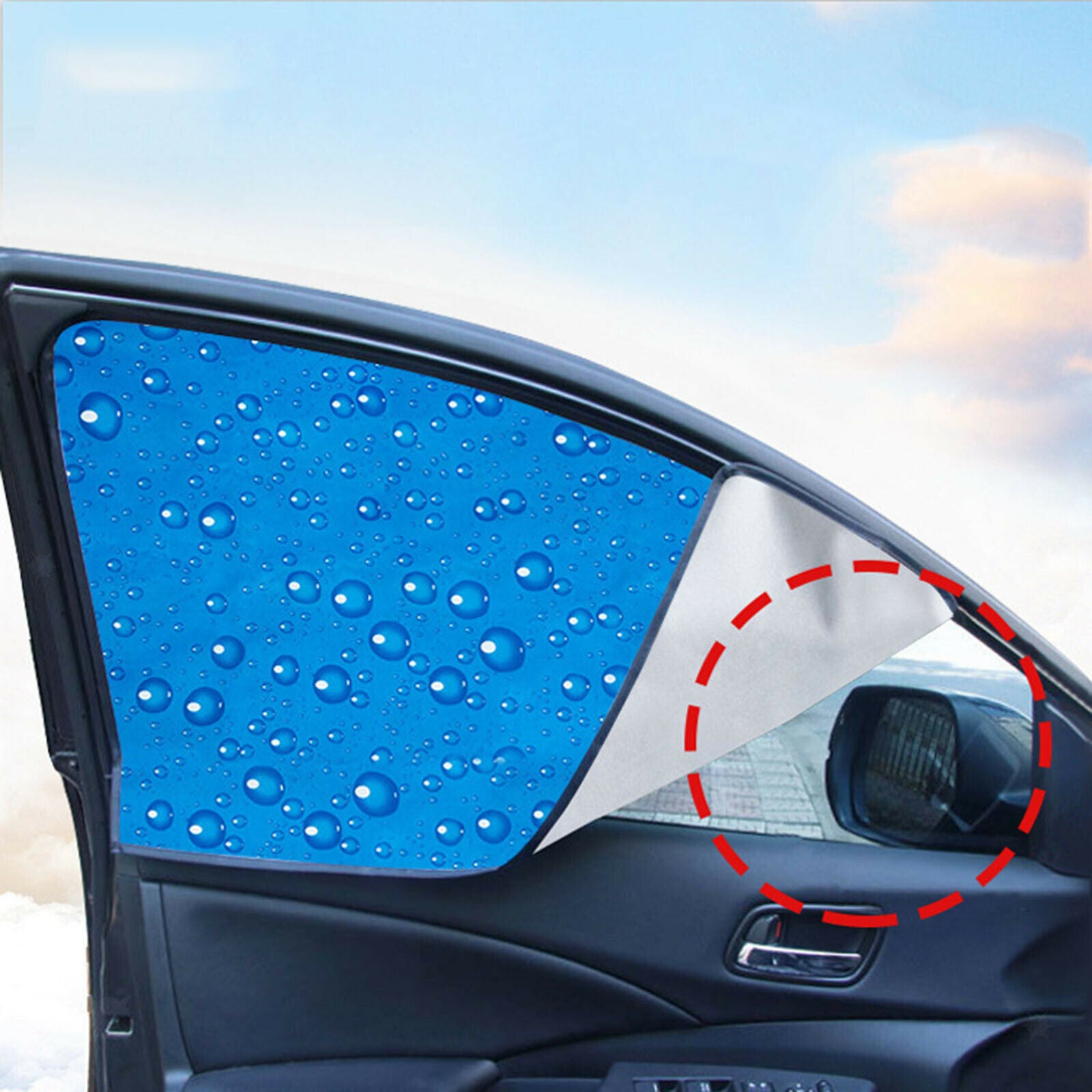 4pcs Car Magnetic Side Window Sunshade Shade Set Easy Install Lightweight