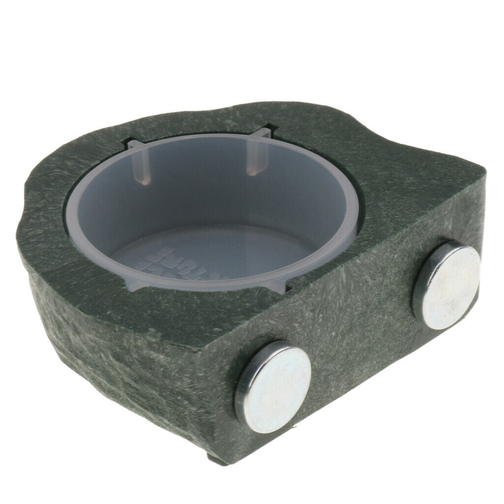 2pcs Mini Magnetic Feeding Ledge Feeder For Gecko Diet, Food or Water Green