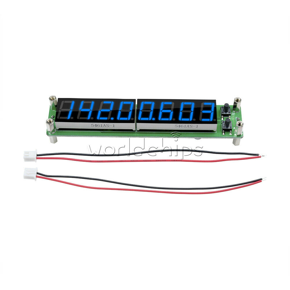 Signal Frequency Counter  RF 0.1-60MHz 20MHz ~ 2.4GHz Blue Cymometer Tester 8LED