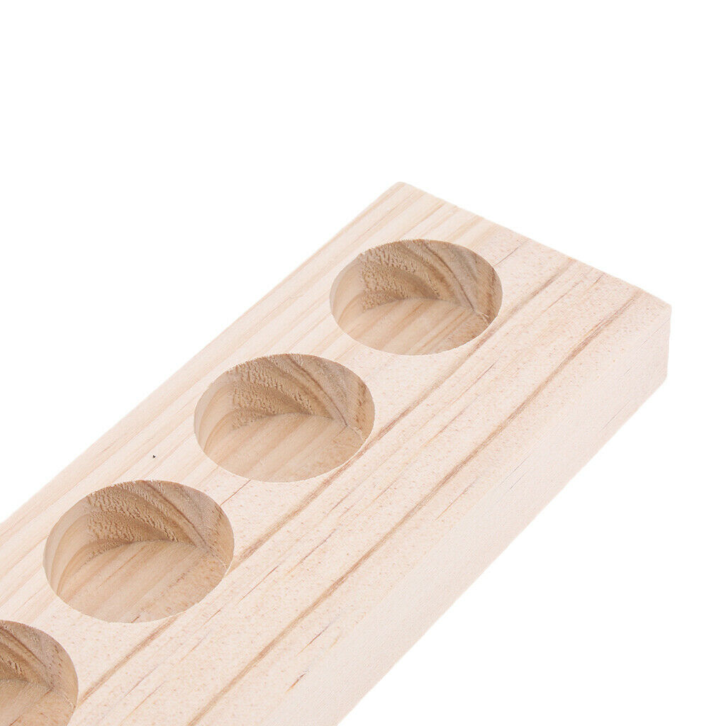 2 Pieces Wooden Essential Oil Holder Display Storage Rack Tray Organizer