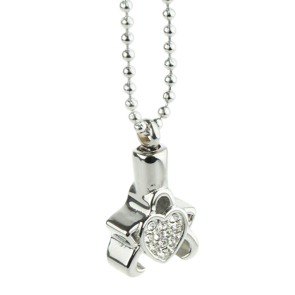 Stainless Steel Urn Pendant Necklace Cremation Jewelry Ashes Keepsake 7