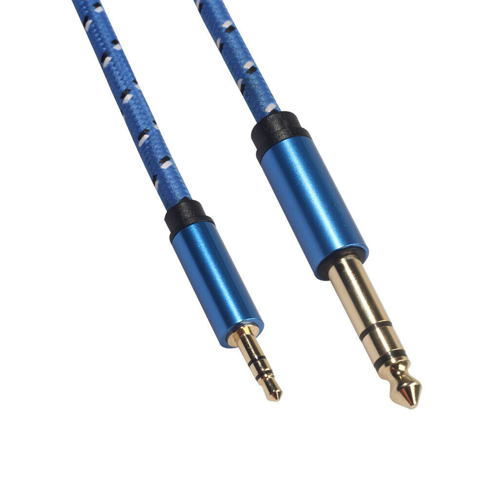 1m 6.35mm Male to 3.5mm TRS Male Stereo Cable Aux Cord for Phone Mixer